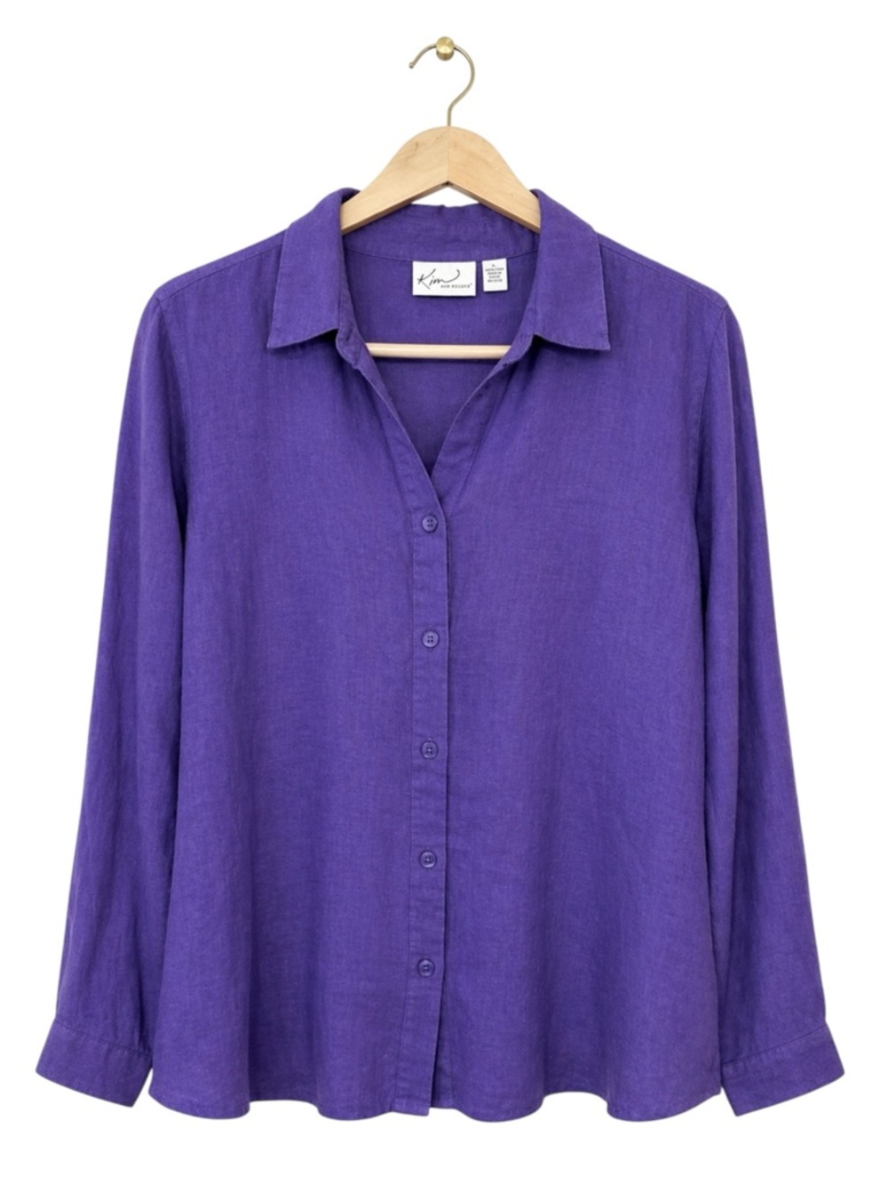 Womens Linen Button Up Top Large Minimalist Coastal Luxury Resort Vacation Beach